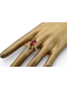  Rubín 14k žluté zlato Vintage craft vrc134y